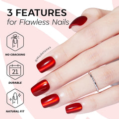 modelones side profile demonstrating nail thickness benefit durable, chip-resistant wear