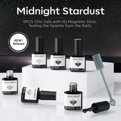 modelones silver glitter shimmer polish texture showing sparkling, reflective finish