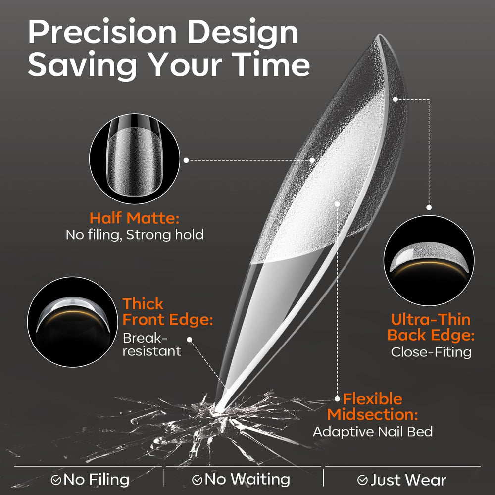 modelones applied on a hand demonstrating quick press-on finish and fit