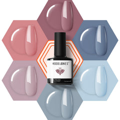 modelones six-bottle front packaging showing full color range and neat storage benefit