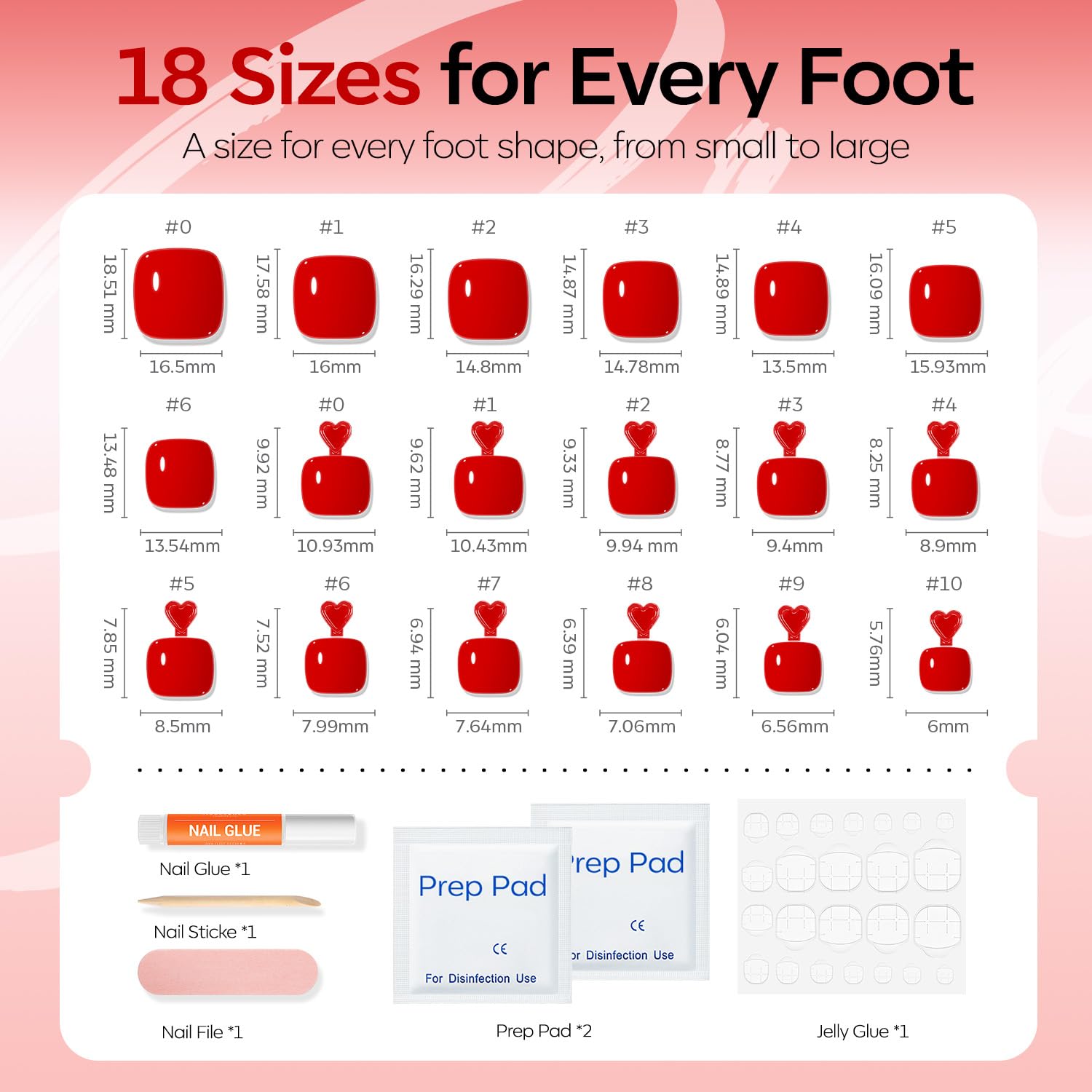 modelones 18 sizes displayed to show sizing range and precise fit choices