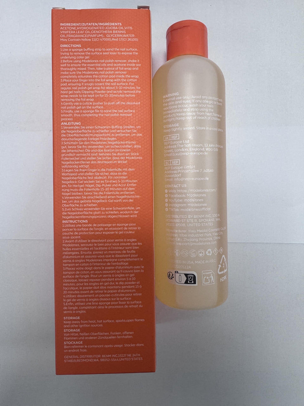 modelones size comparison with hand showing 8 fl oz bottle capacity