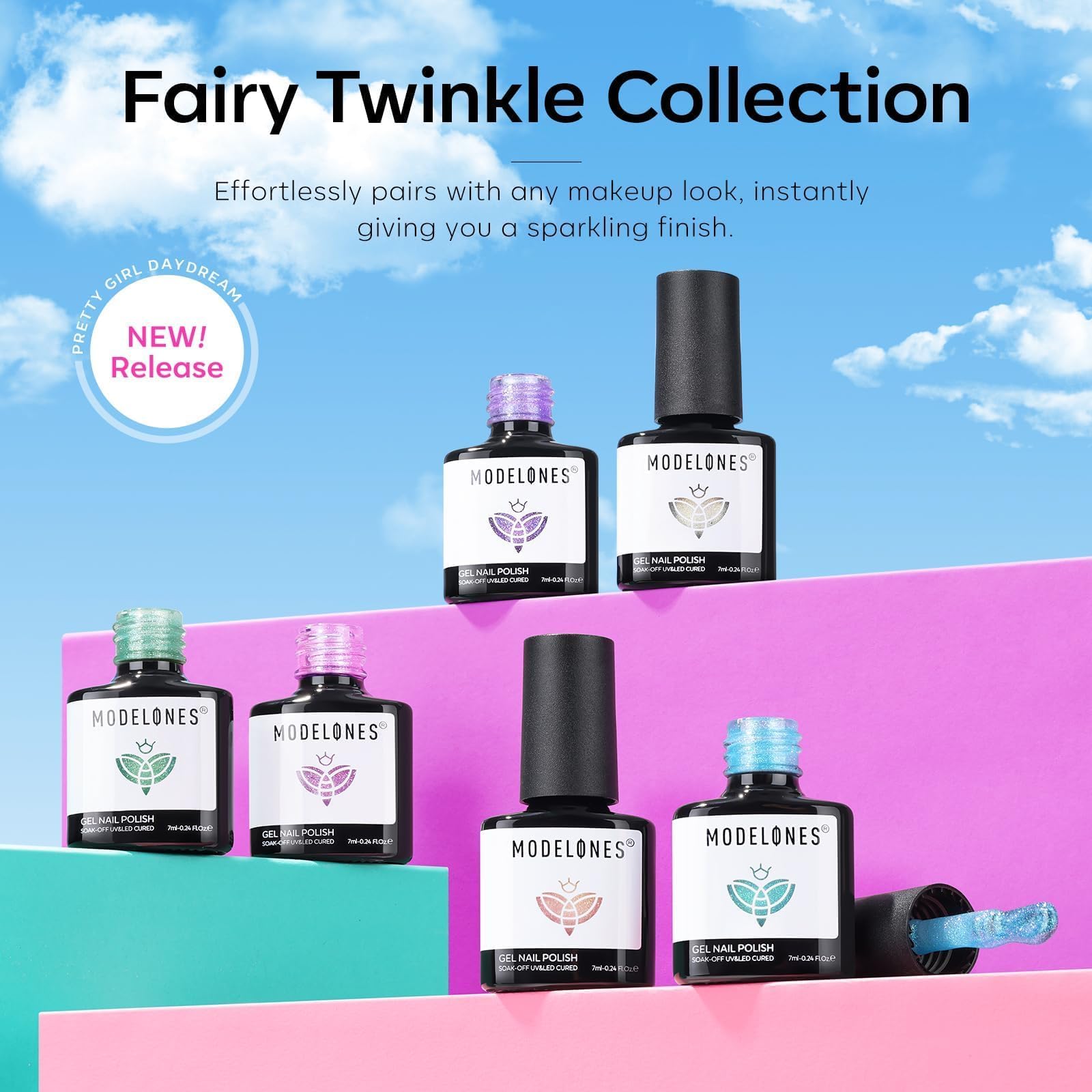 modelones 7ml bottle beside common items to show small travel-friendly size and portability