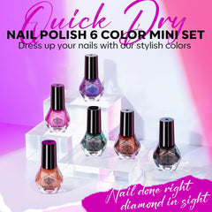 modelones size scale with coin illustrating compact travel-ready mini polish benefit