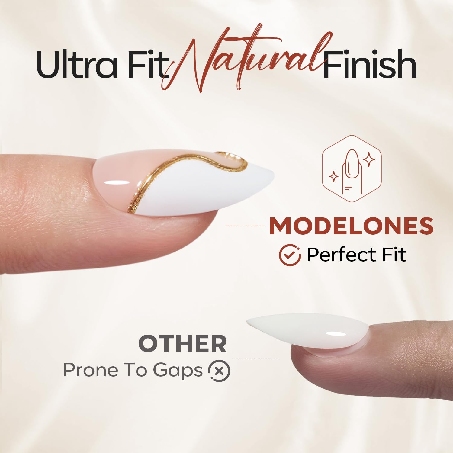 modelones laid out sizes demonstrating 15-size range for tailored fit