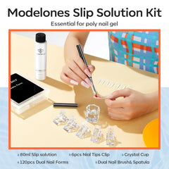 modelones slip solution bottle close-up showing no-odor benefit