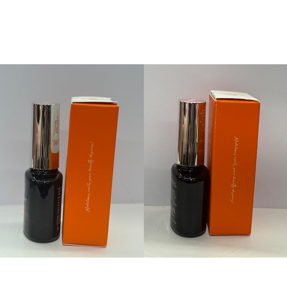 modelones soft pink bottle beside coin showing compact size and at-home convenience benefit