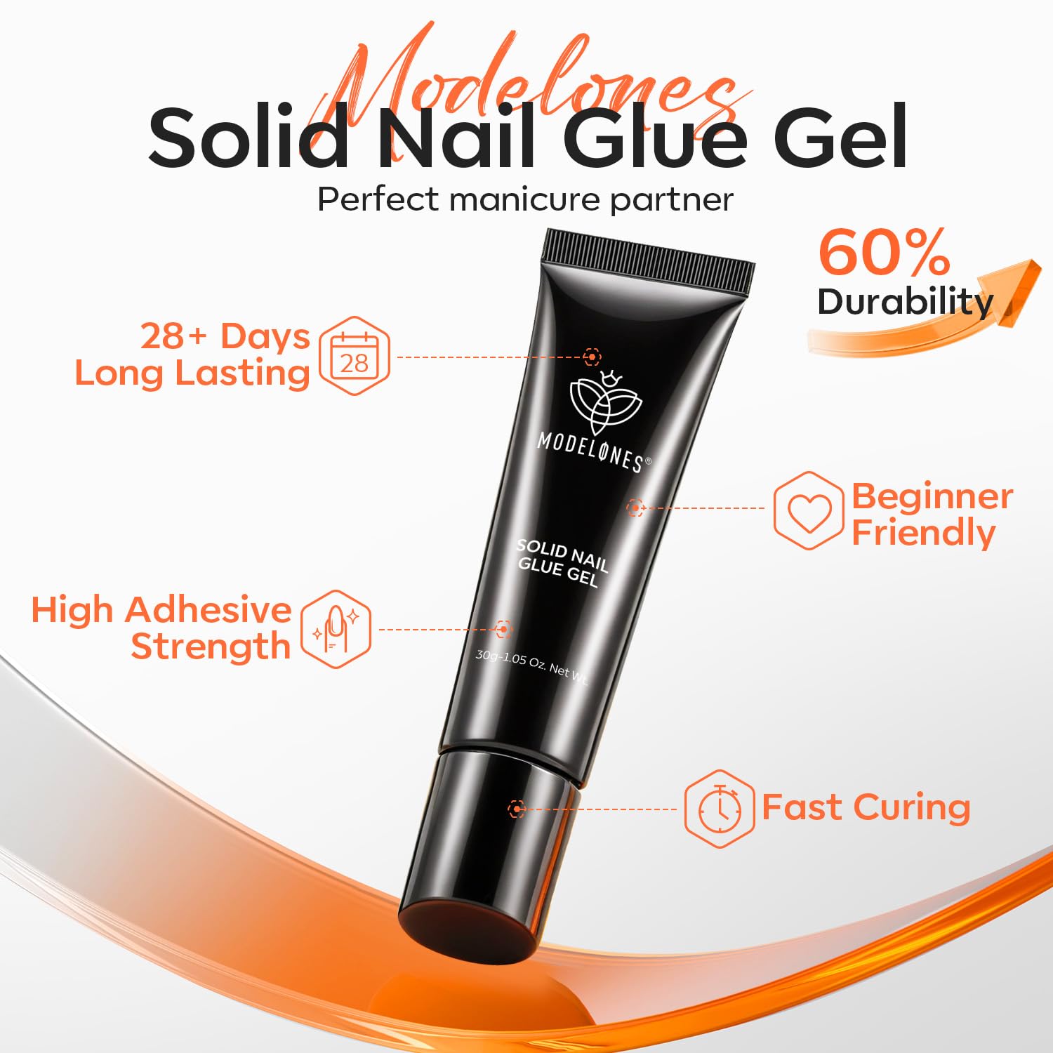 modelones 15g solid glue tube close-up for strong press-on adhesion