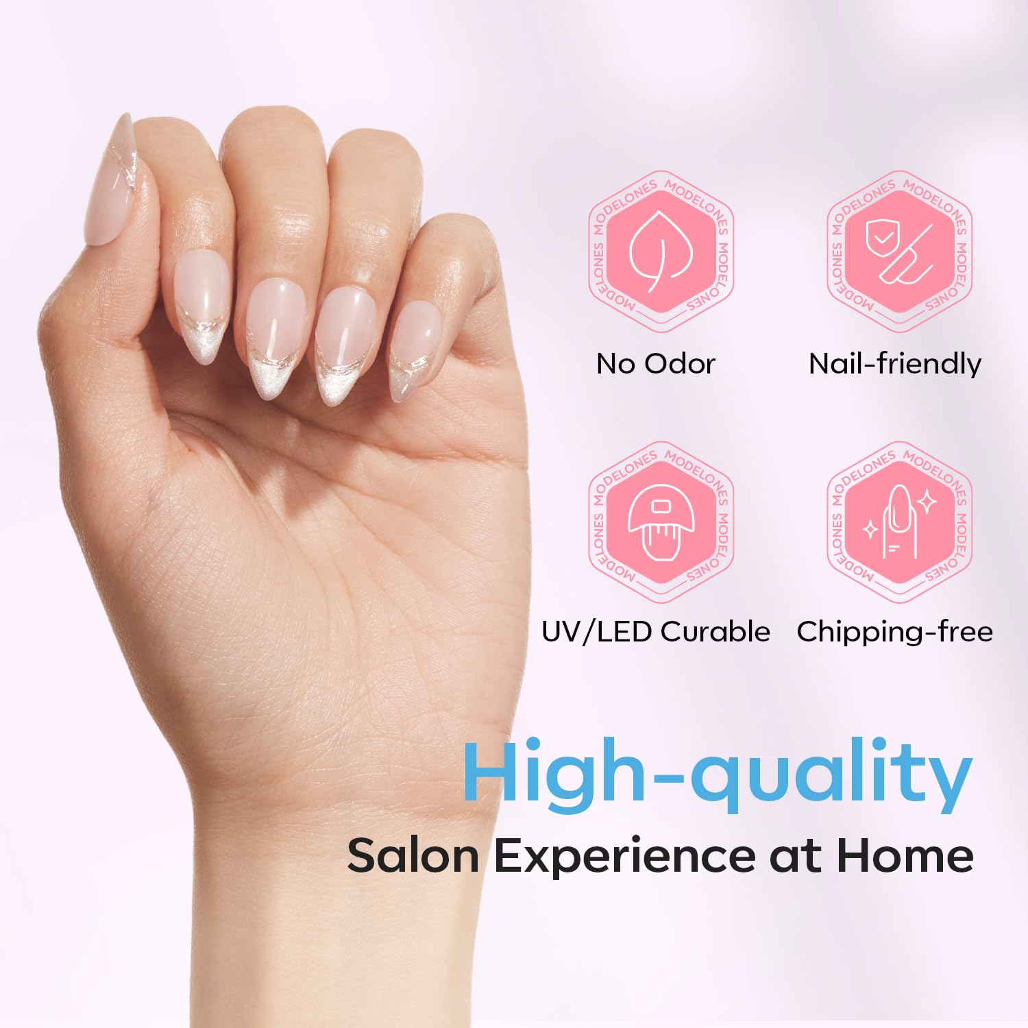 modelones stacked tips showing reinforced front edge for chip resistance