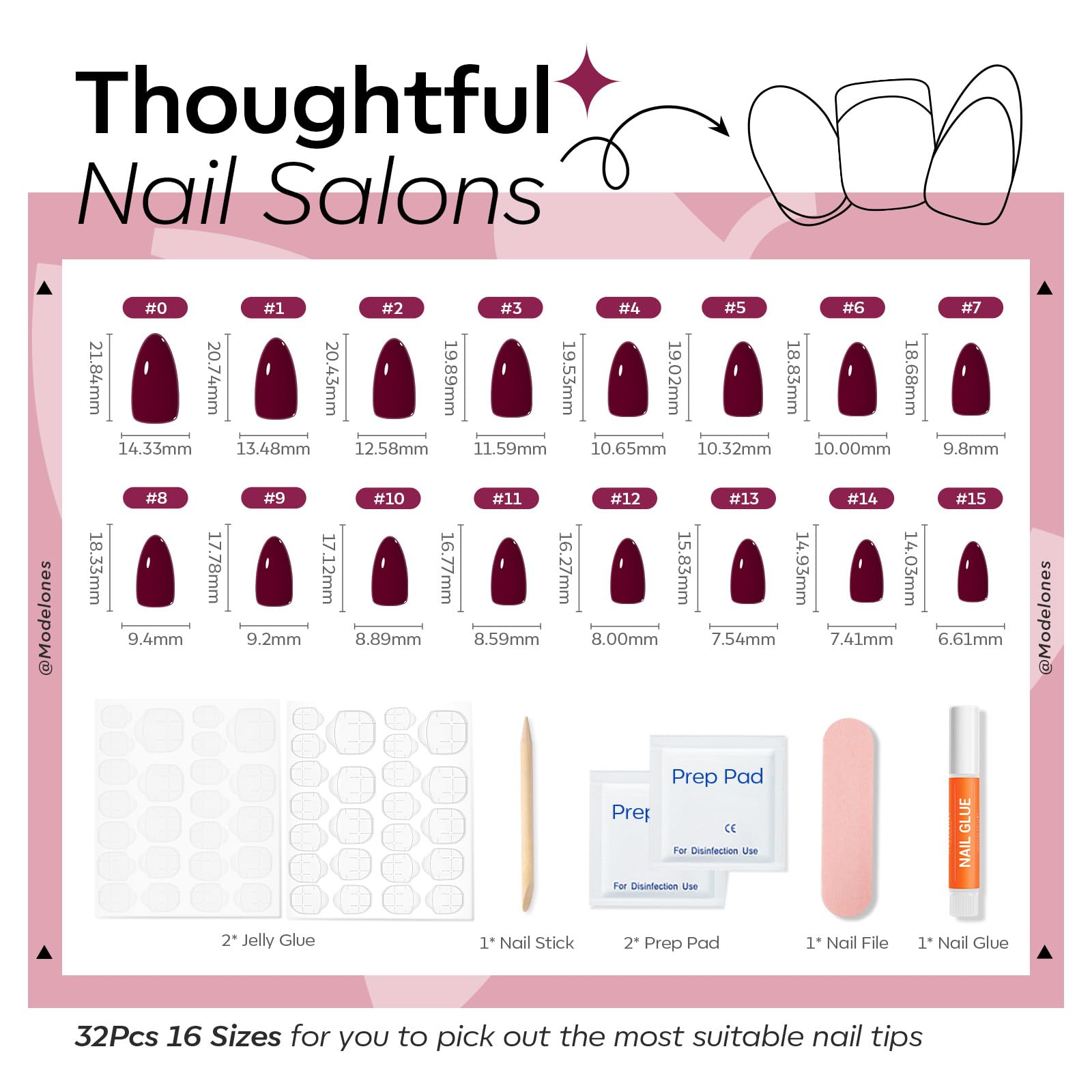 modelones storage tray with nails organized for convenient reuse