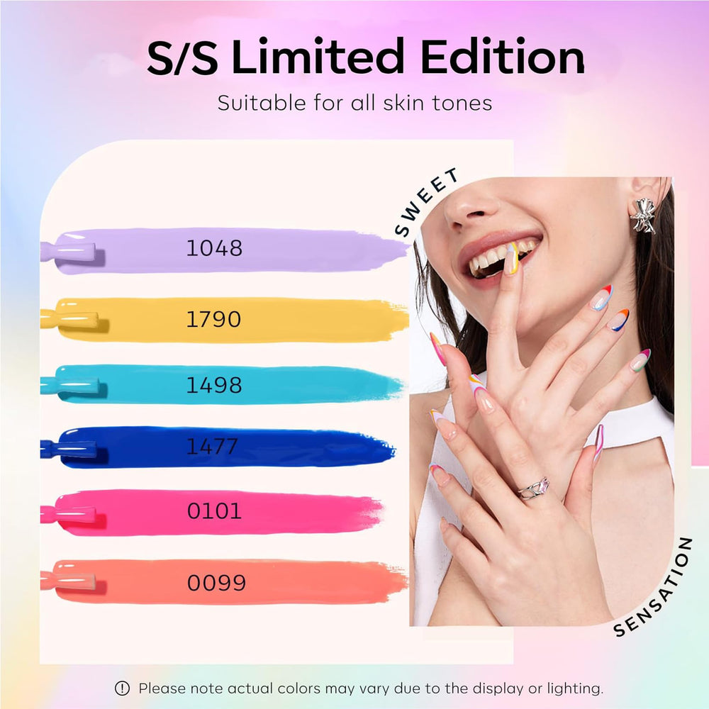 modelones swatch strip collection illustrating true-to-bottle color payoff