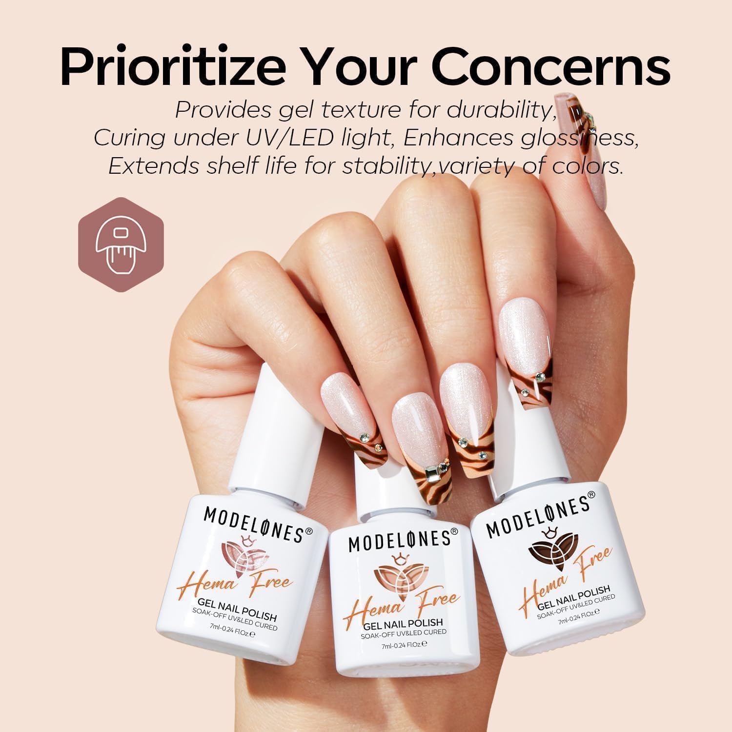 modelones swatches fan display illustrating true-to-tone nude shades for planning manicures