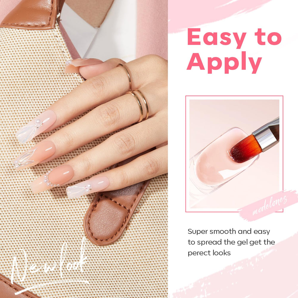 modelones texture brush stroke showing gel clarity and buildable consistency benefit