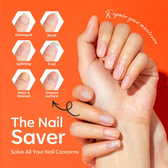 modelones texture close-up showing glossy, strengthened nail finish