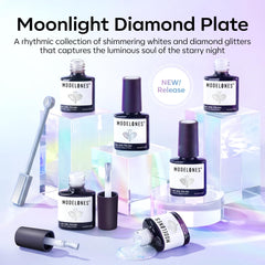 modelones close-up of glitter and pearl textures highlighting sparkle and luminous sheen
