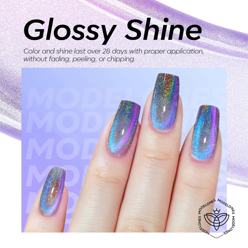 modelones texture glitter macro revealing metallic pigments for intense reflectivity