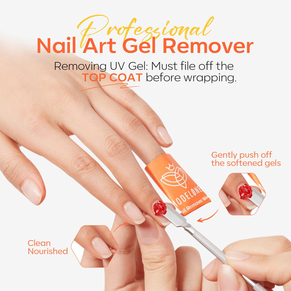 modelones solution drop on pad showing aloe extract for gentler removal