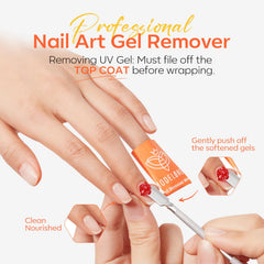 modelones solution drop on pad showing aloe extract for gentler removal