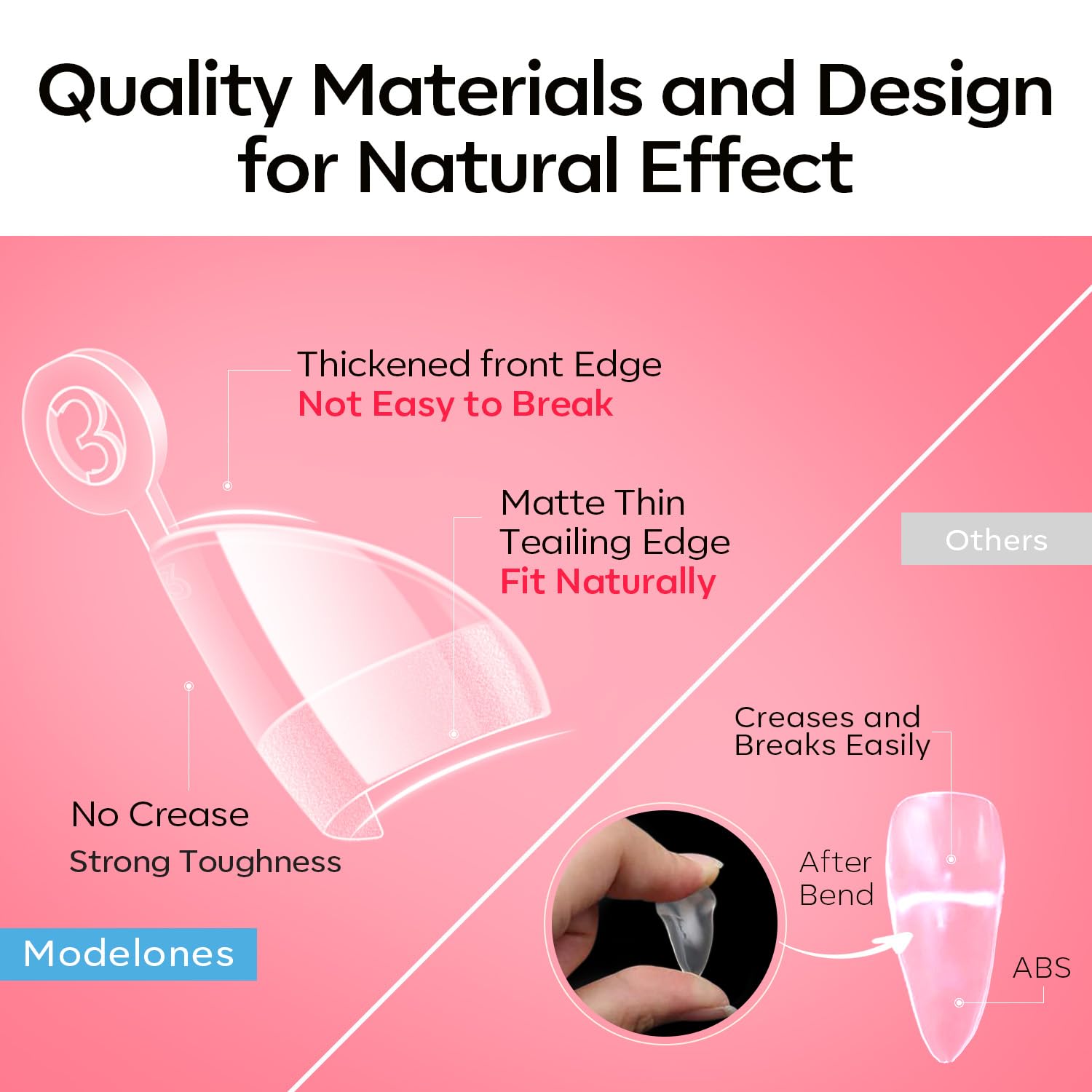 modelones thumb applying a tip demonstrating quick, secure application