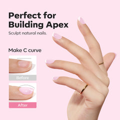 modelones attaching false tip with gel for secure long-lasting hold