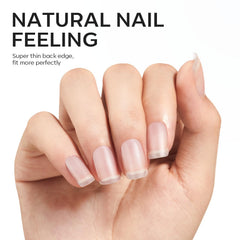 modelones tips on fingers to show scale and immediate fit benefit