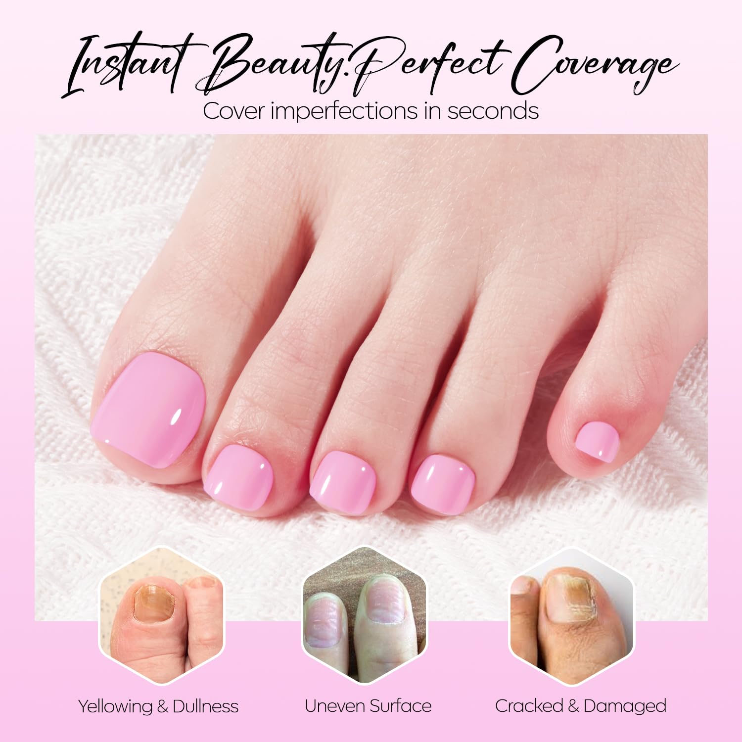 modelones toe application demonstration showing secure fit and easy at-home use