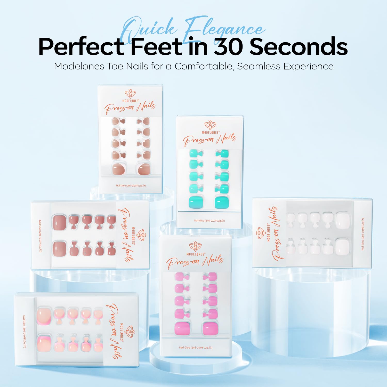 modelones worn on toes with sandals showcasing polished, natural look