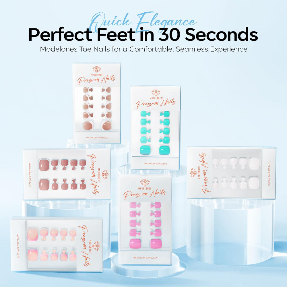 modelones worn on toes with sandals showcasing polished, natural look