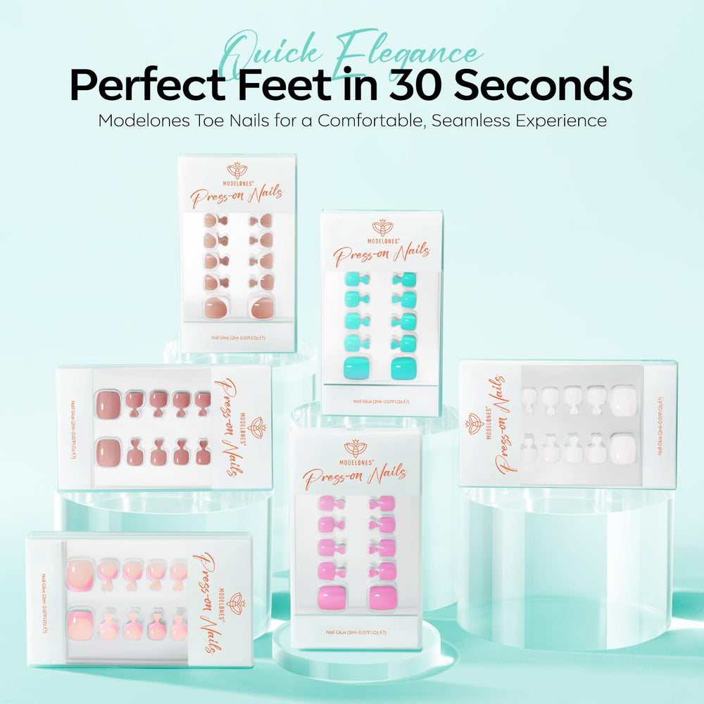 modelones wearing mint green nails in sandals for beach-ready polished look