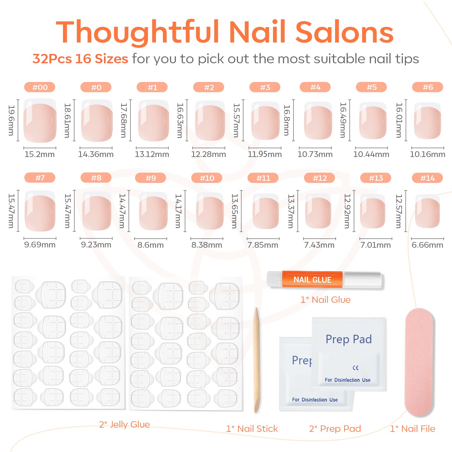 Modelones kit tools with glue and adhesive tabs for reliable at-home application