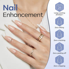 modelones clear gloss on a manicure highlighting high-shine and color enhancement