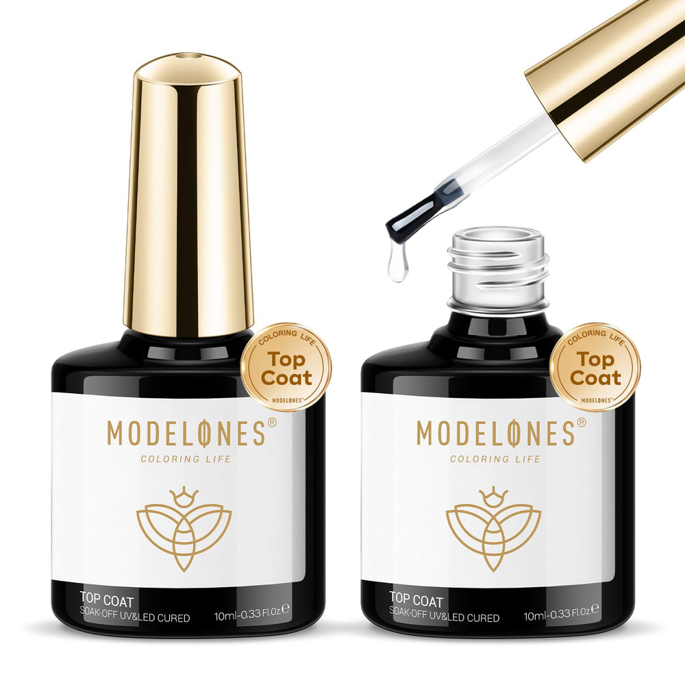 modelones front packaging showing two clear 10ml bottles and glossy finish benefit