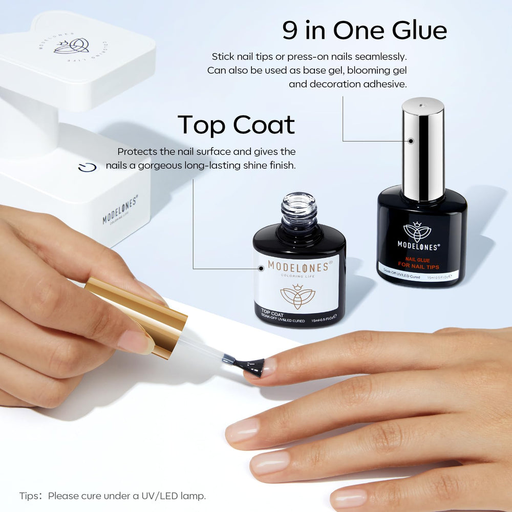 modelones no-wipe top coat gloss texture demonstrating smooth shine
