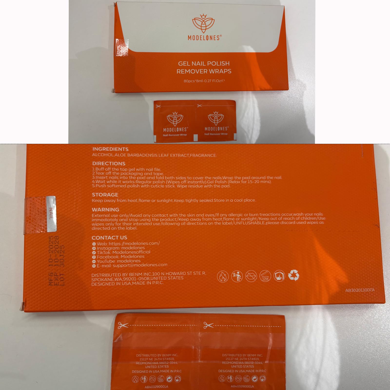 modelones travel pouch with wipes illustrating on-the-go polish fixes