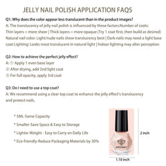 modelones two-coat demo nails showing sheer buildable coverage and shine