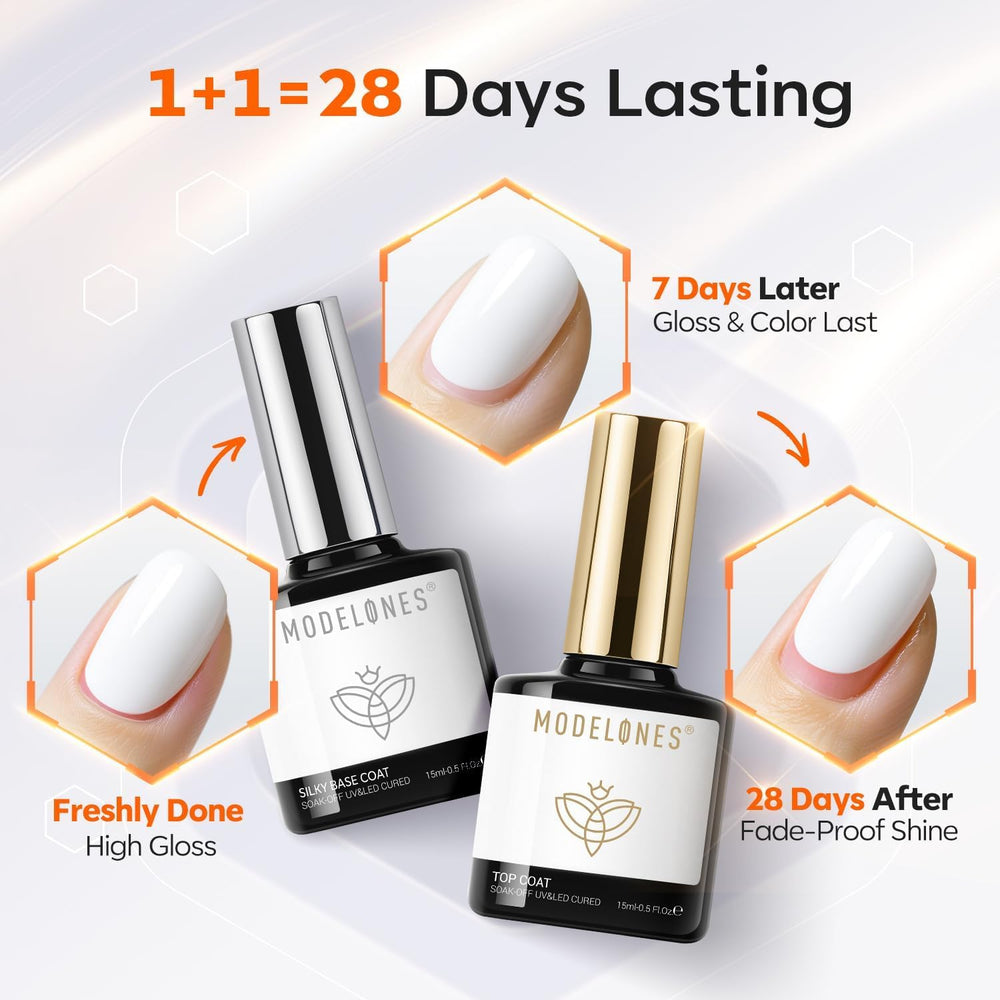 modelones white gel brush stroke demonstrating smooth, even pigmented coverage
