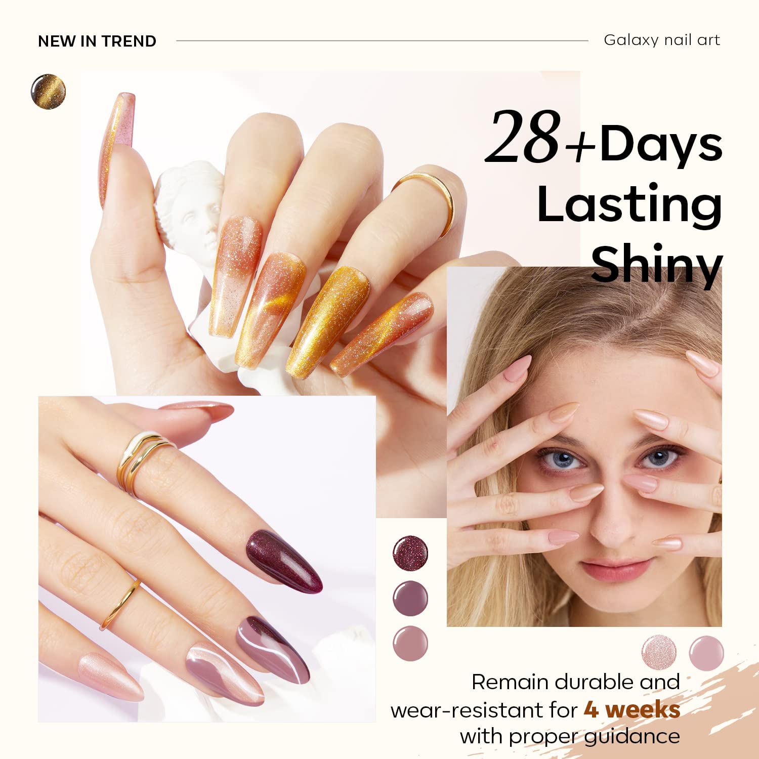 modelones wide brush stroke demo on nail tip ensuring even application