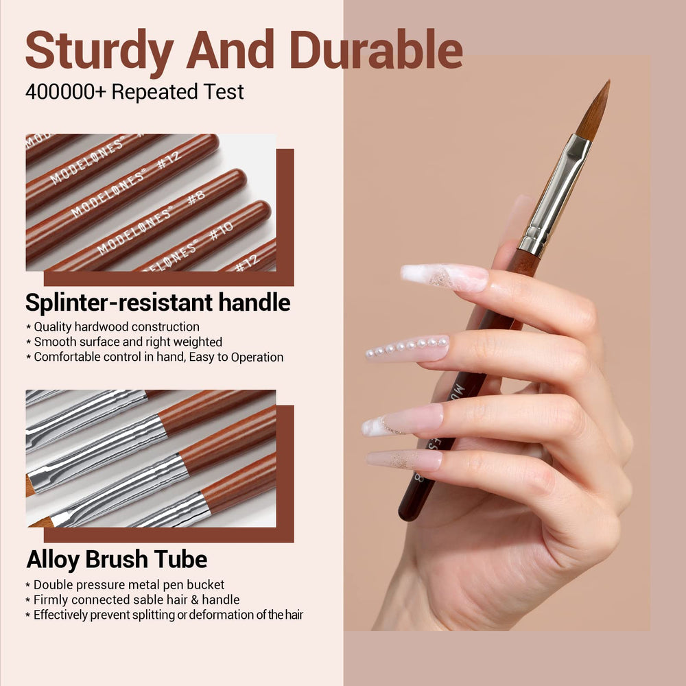 modelones wooden handle ergonomic grip for steady, comfortable application