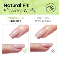 modelones worn nails on hands styled for spring showing instant polished look benefit