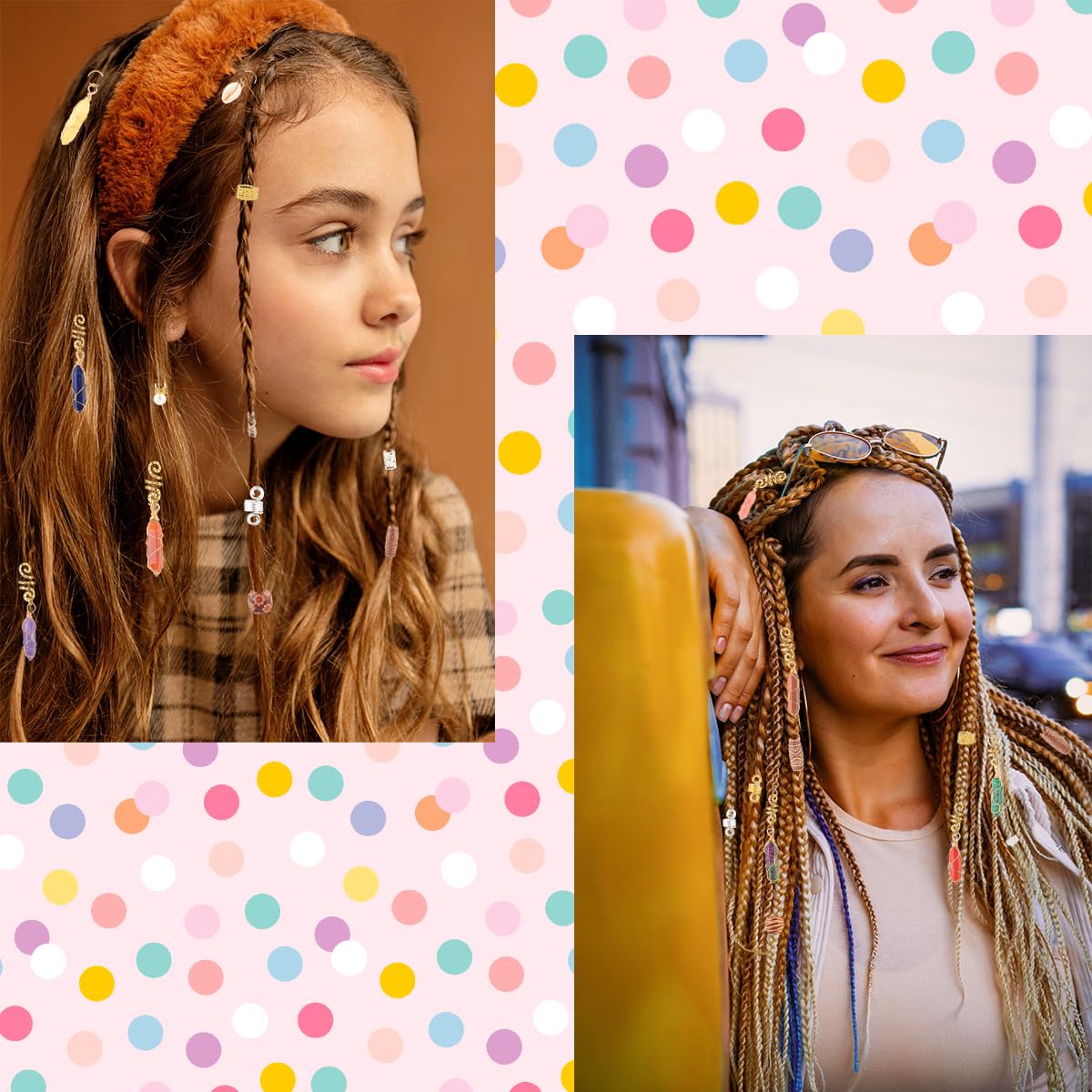 Modpion worn in braids on model showing styled look and instant personalization benefit