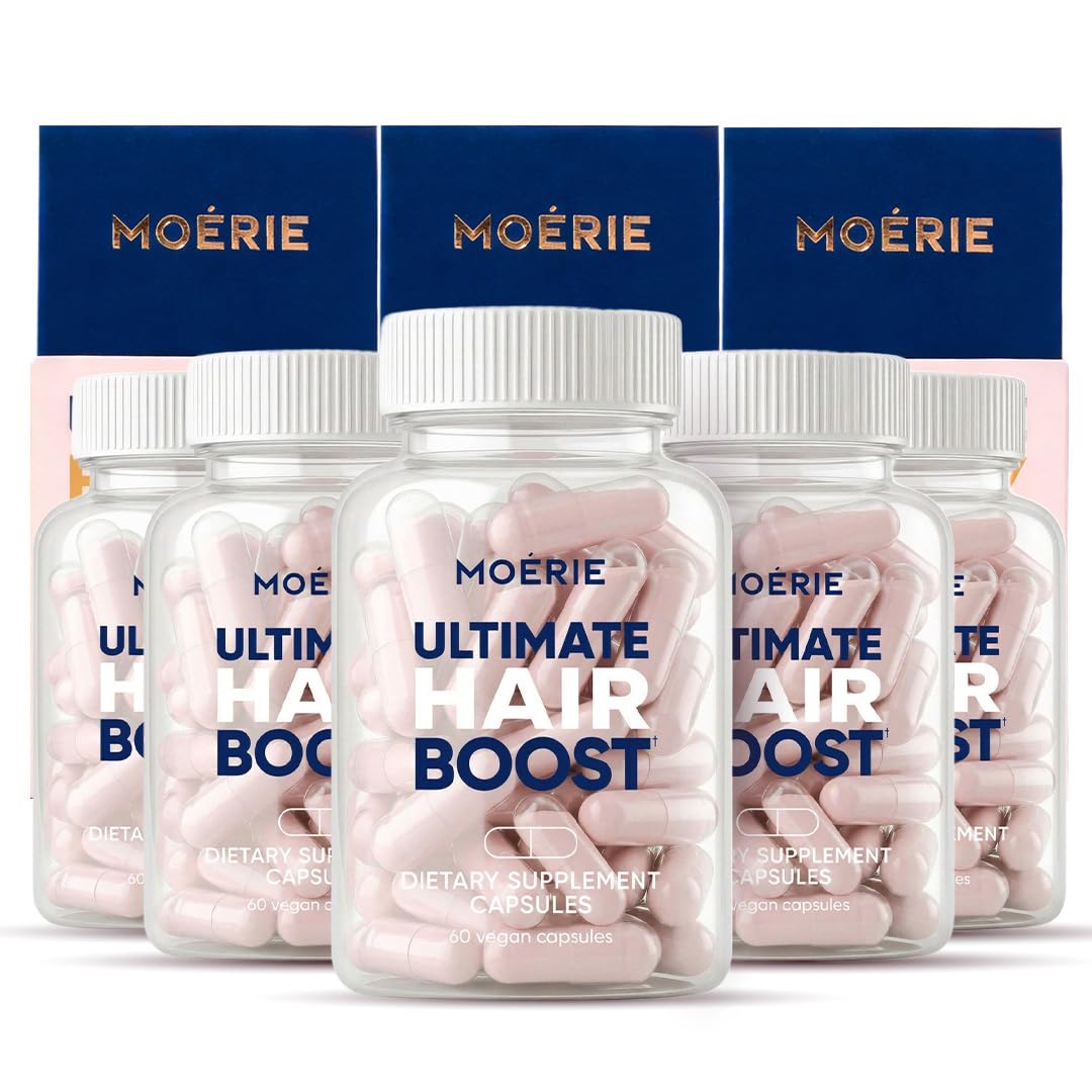 Moerie front packaging shows 360 capsules and product benefits
