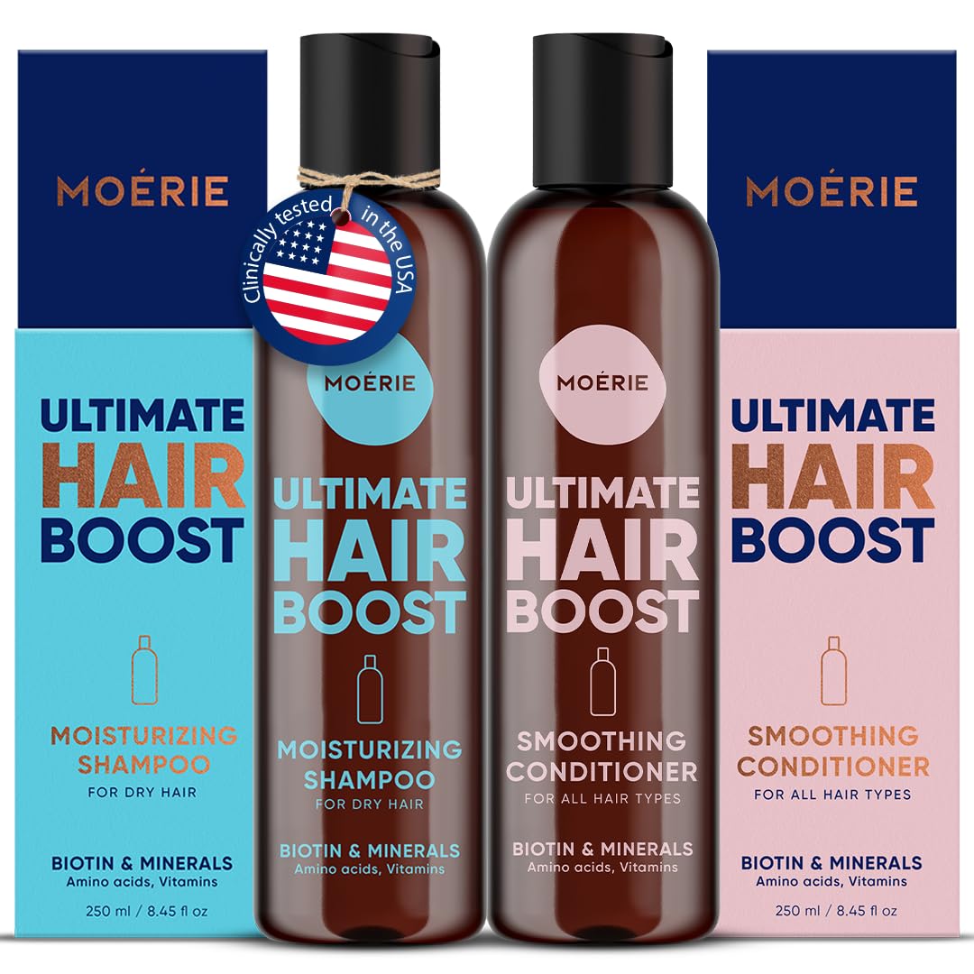 Moerie front packaging duo showing bottles and labels for quick recognition and trust