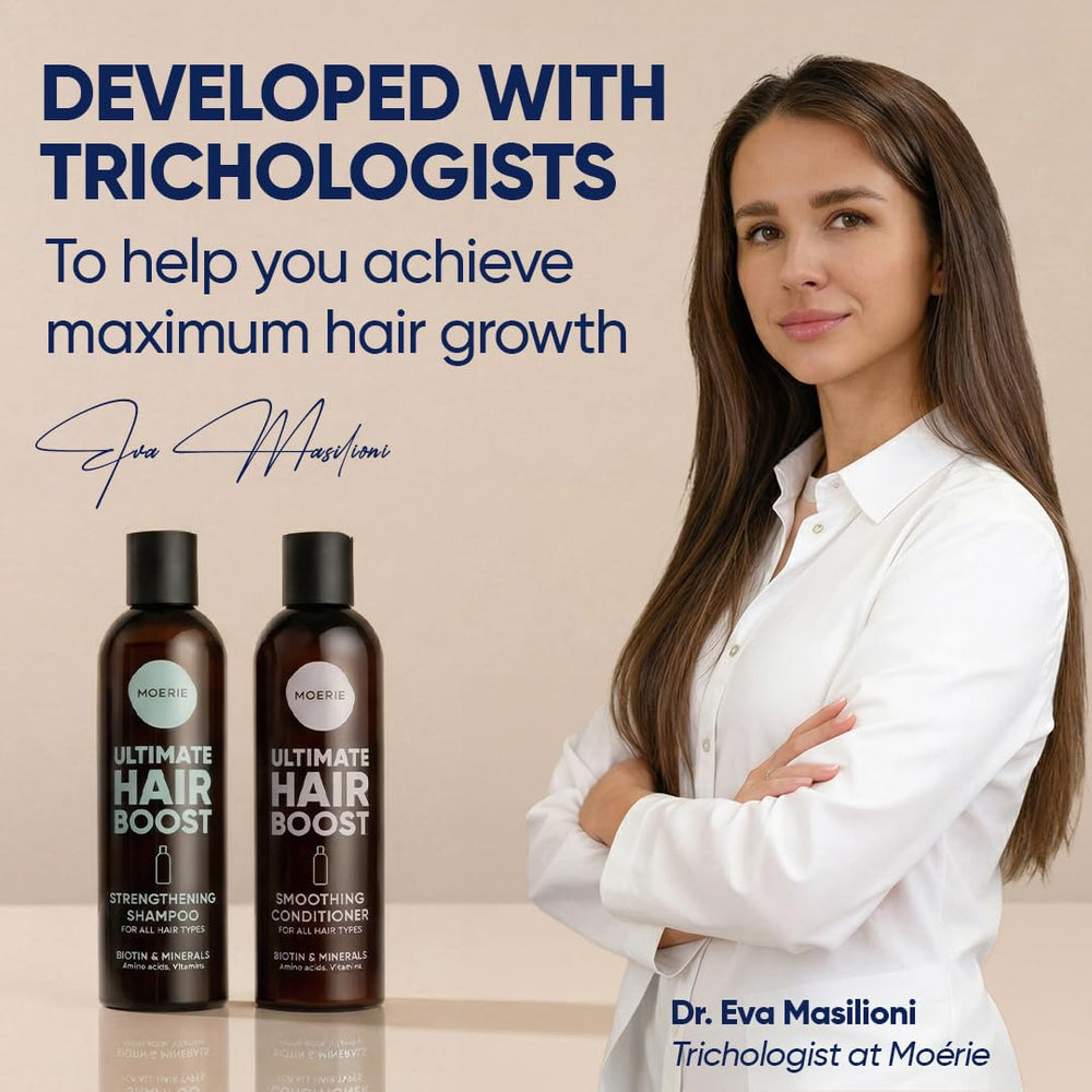Moerie ingredients rosemary and biotin visual suggesting botanical nourishment