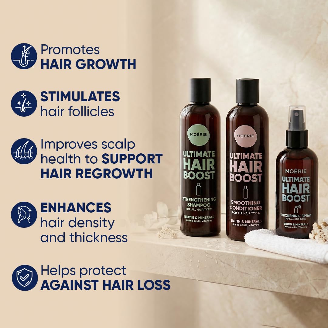 Moerie shampoo close-up lather on hand demonstrating gentle cleansing and improved scalp clarity