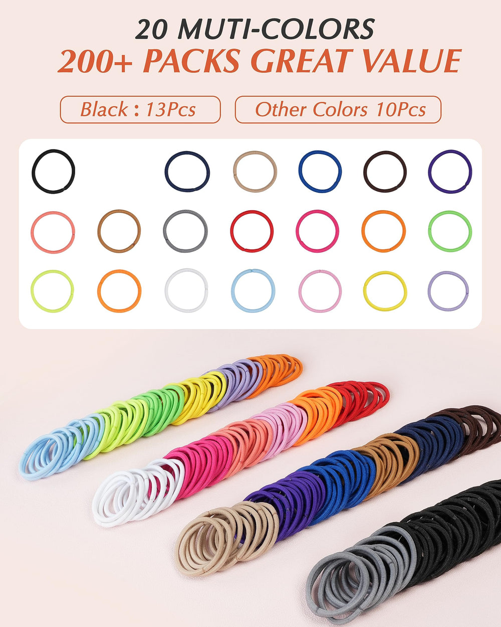 MoHern neat color array flatlay showing 20 shades for outfit matching