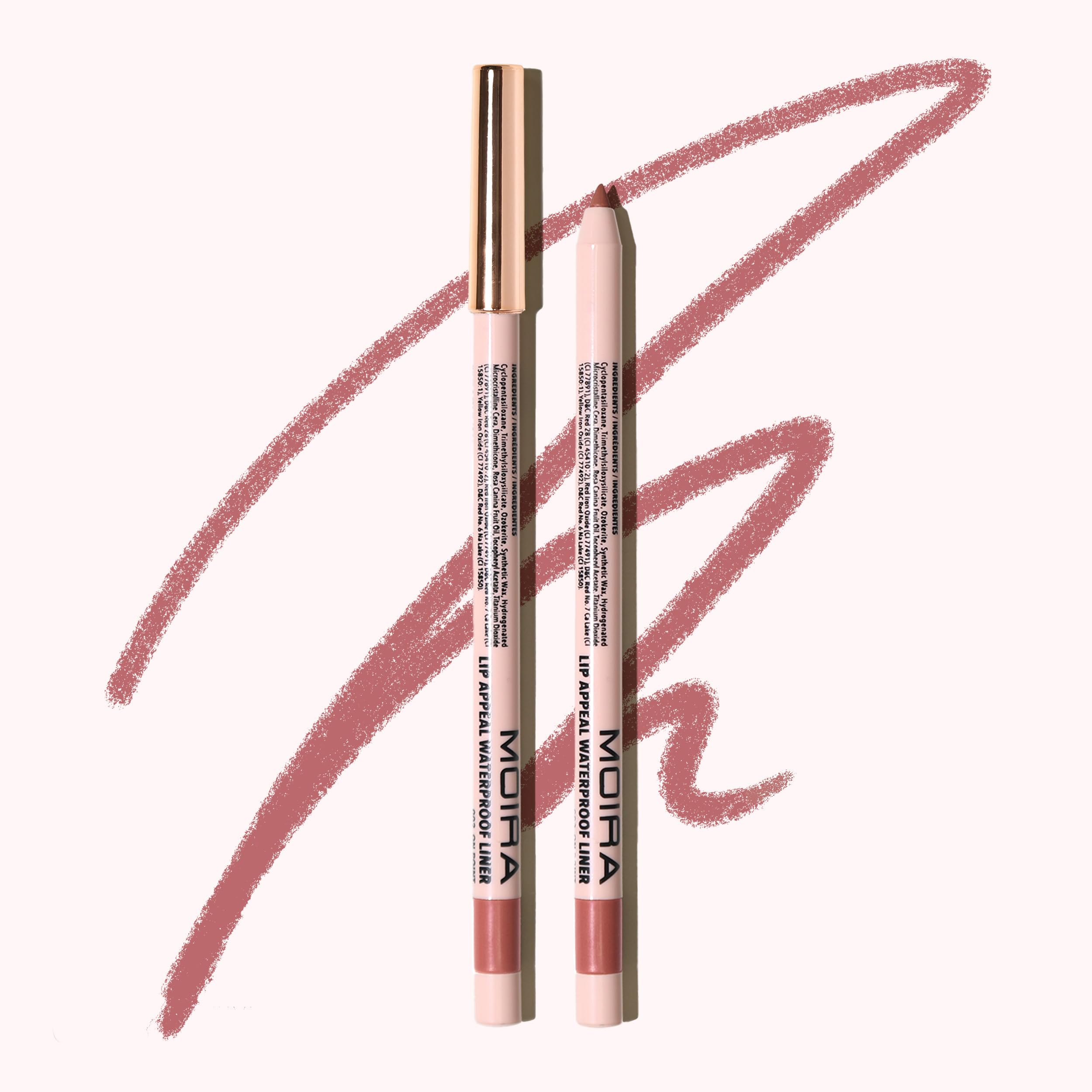 Moira Lip Appeal Dolly front packaging showing slim pencil and shade for precise application