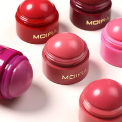 Moira soft blush balm label close-up highlighting ingredients and cruelty-free benefit
