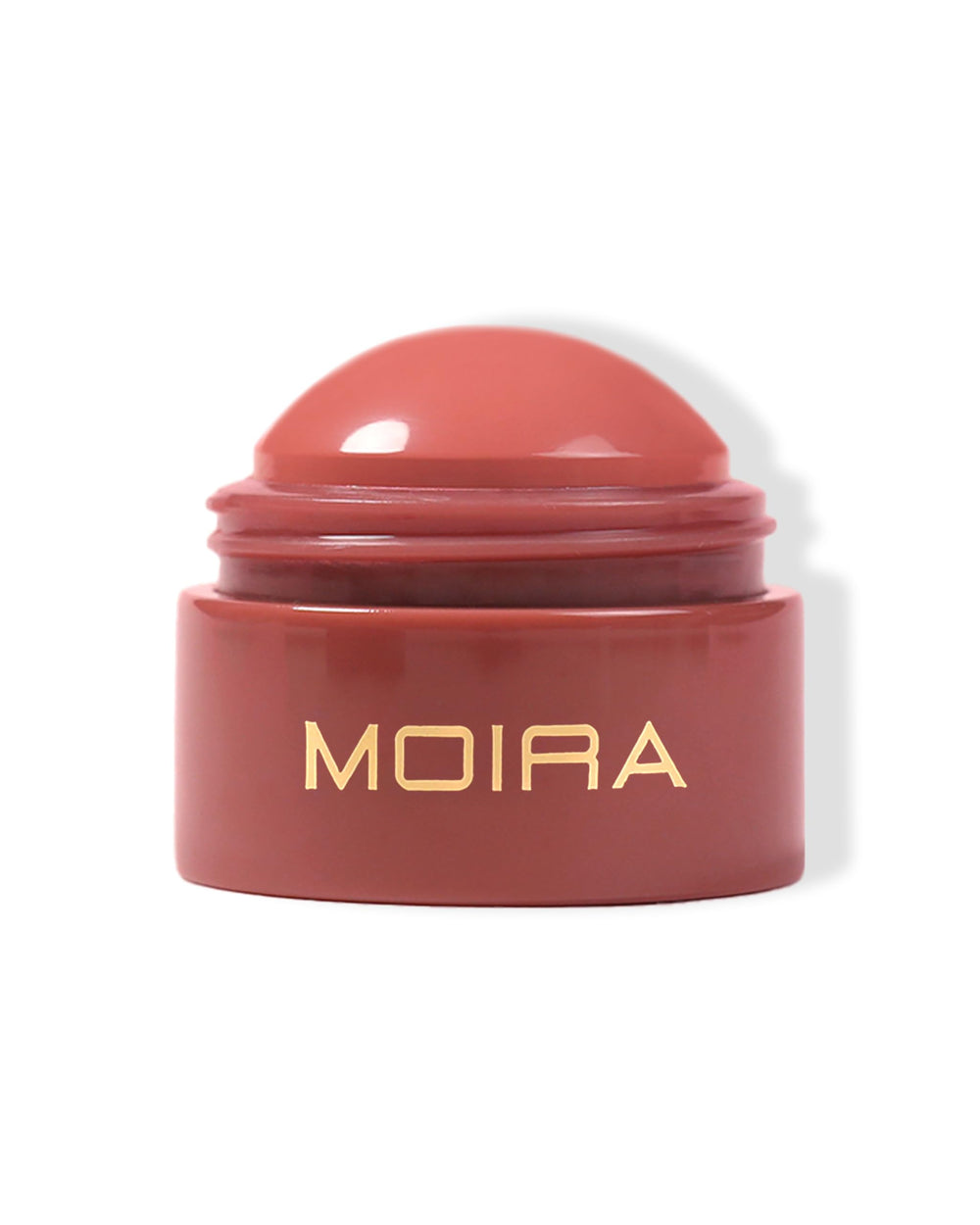 Moira balm tube front view showing compact design and easy application benefit