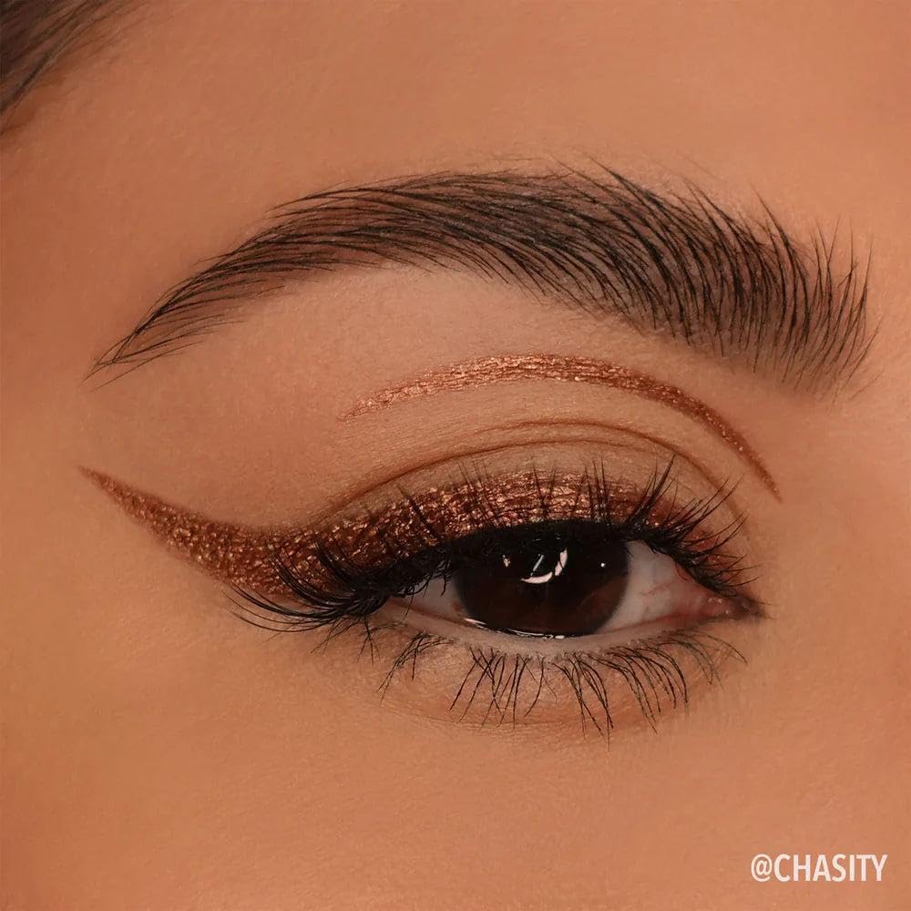 Moira smudged on lid showing blended shadow effect for soft smoky looks
