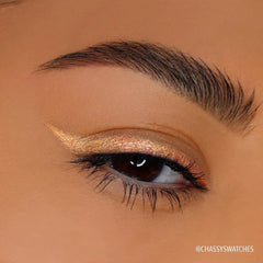 Moira applied wing liner demonstrating crisp lines and definition